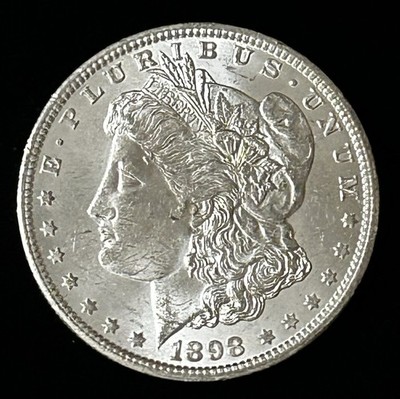 1898-O MORGAN SILVER DOLLAR, BU, Beautiful Example