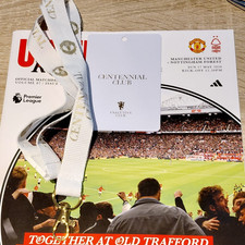 TICKET STUB/WHITE VIP PASS - MANCHESTER UNITED V NOTTINGHAM FOREST - MAY 2026