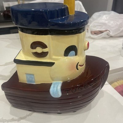 Vintage Cookie Jar Classics By Jonal ''Tuggle'' Tugboat Nautical Ship Sea Boat New