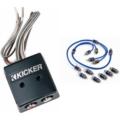 Kicker 46KISLOC K-Series Interconnect, Speaker To Rca W/ Line-Out Converter &...