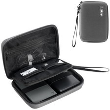 2.5 Inch External Hard Drive Case Portable 2 Drive Storage Bag WaterResistant E
