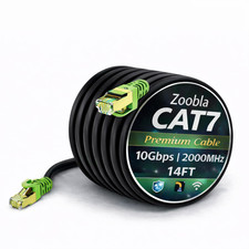 Cat7 SFTP Ethernet Patch Cord 100 Pure Copper LAN Cable, Double Shielded Foi