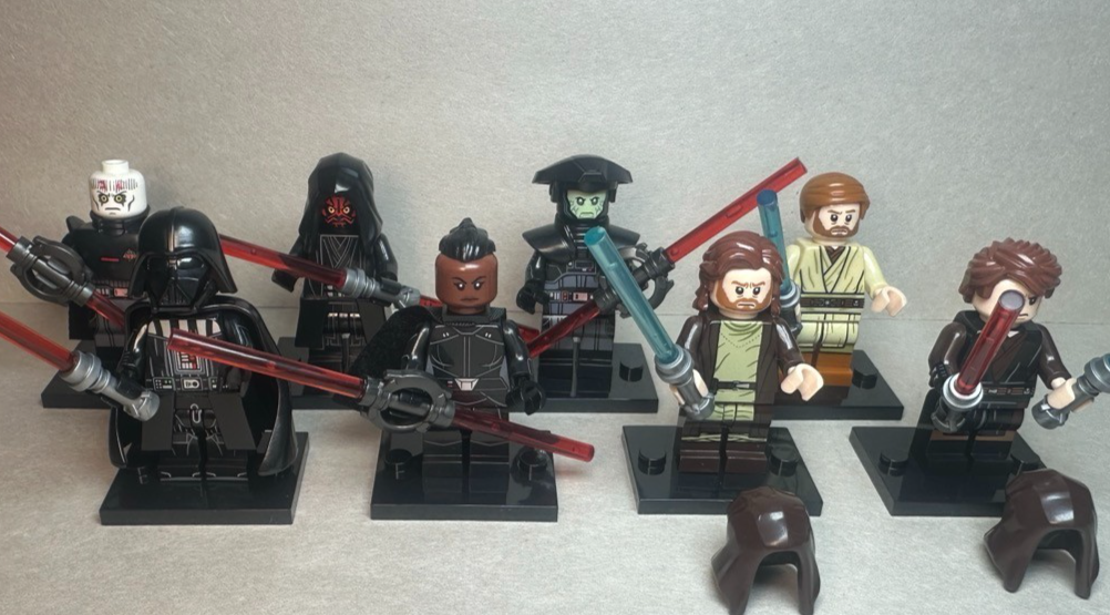 Custom Lego Star Wars Jedi Vs. Sith, Anakin, Darth Vader Minifigures 8 Pack