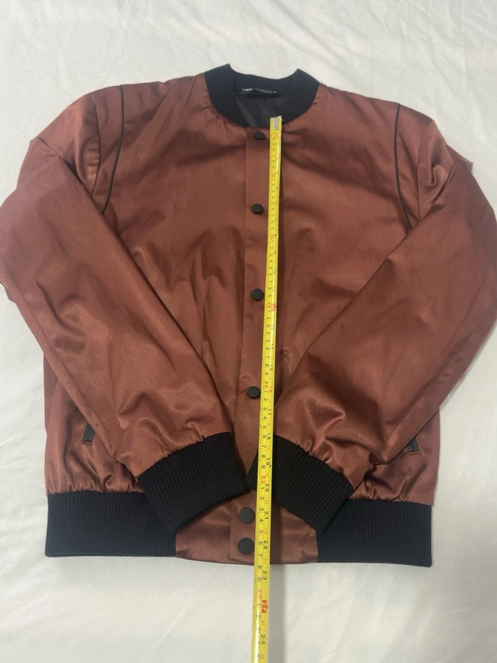 Zara Men's Satin Bomber Jacket Red Size M - Image 3 of 4