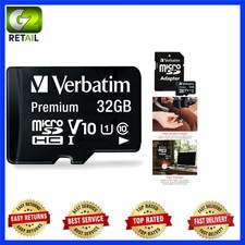 32GB microSDHC Card with Adapter - UHS-I V10 Class 10 for Full HD 1080p
