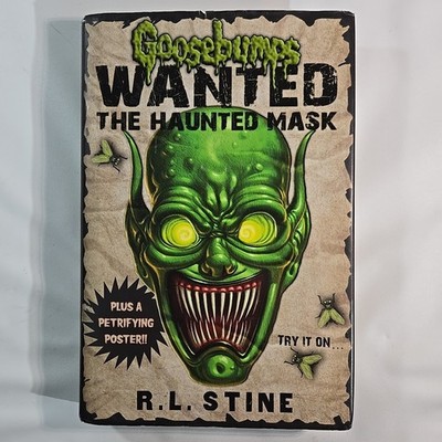 Goosebumps Wanted: The Haunted Mask R.L. Stine Hardcover w/ Poster First Edition