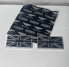 Bentley 6.0T W12 First Edition GT Britain Flag Badge RH#LH SET