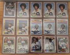 Drew Pearson Vintage Topps Football 15-Card Lot With 4 2nd Year 1976 Cowboys