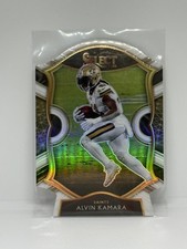 2020 Panini Select #35 Alvin Kamara White Prizm Die Cut