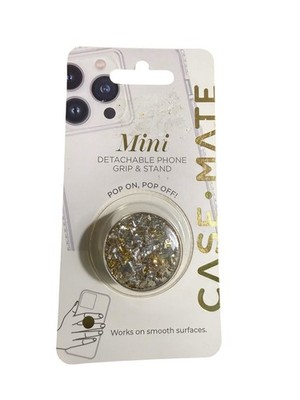 Case-Mate Minis Cell Phone Grip & Phone Stand Suction Cup Twinkle SilverGold NEW