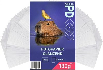 Fotopapier 10x15 glänzend 180g 50 Blatt Inkjet Photo Paper High Glossy