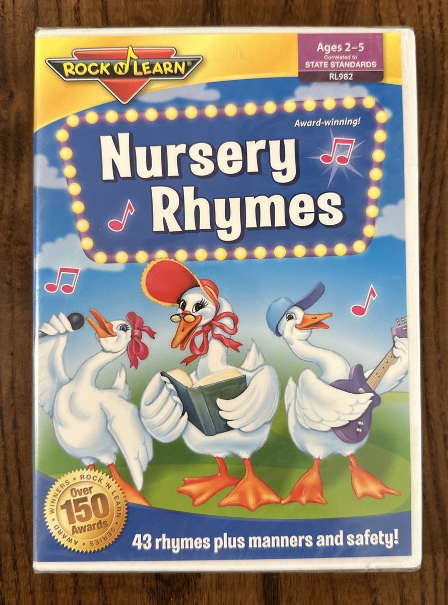 Rock 'N Learn NUSERY RHYMES 2015 DVD - BRAND NEW! Ages 2-5 Scarce