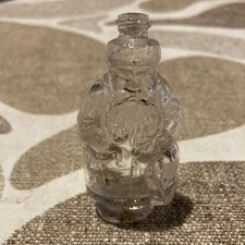 Vintage Moulded Glass Santa Claus Perfume Bottle