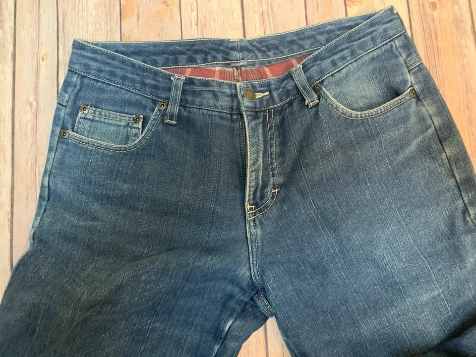 Dickies 女式法兰绒内衬牛仔裤 6 码常规蓝色牛仔布 — 第 2/4 张图片