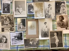 PHOTOS SNAPSHOTS Fashion Family LOT/36 B W children babies kids 1899-1940s