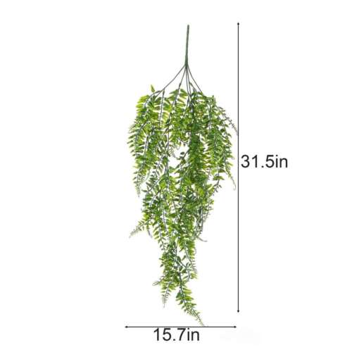 2Pcs Artificial Hanging Vines Plant Fake Ivy Ferns Outdoor Wedding Garland Decor - Picture 8 of 12