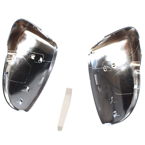 Rearview Mirror Cover Front Left Driver Side & Right Passenger Side Silver - Picture 6 of 7