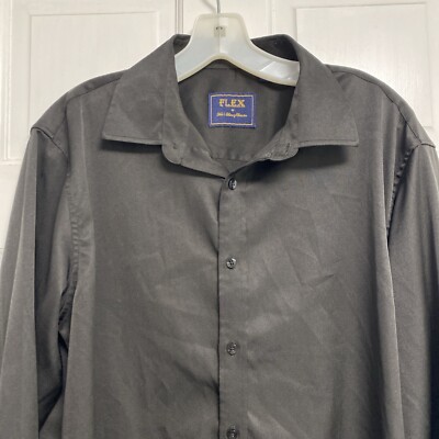 Flex men's luxury collection button down dress shirt Black Medium | eBay Flex men's luxury collection button down dress shirt Black Medium | eBay