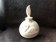 Old Vintage "Embossed" "SWAN" by LENOX Ceramic Perfume/Snuff Bottle Made in USA