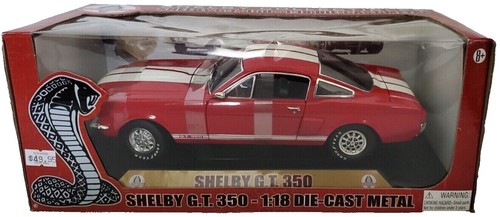1967 FORD MUSTANG SHELBY GT-350 WHITE RED STRIPES 1:18 by ERTL