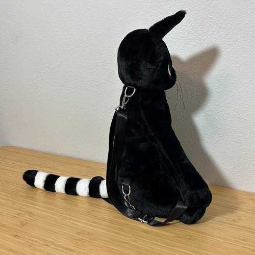 Mochila grande Emily the Strange Sneaky Neechee felpa gato negro - Imagen 4 de 6