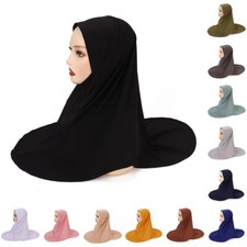 Women Hijabs Turban Blended Headscarves Bonnet Muslim Hijab Islamic Headscarves