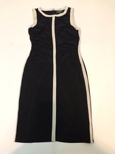Lauren Ralph Lauren Black Dress Sleeveless Black White Classic Womens Size 6