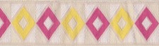 50mm Cream / Pink / Yellow Woven Braid per metre 