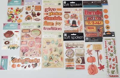 *YOU CHOOSE* Jolee's/Others THANKSGIVING/FAMILY/PUMPKIN Dimensional Stickers