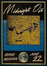 MIDNIGHT OIL ROCK CONCERT POSTER MICHAEL DOLE IRVINE AVALON ATTRACTIONS