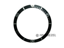 BLACK ALUMINUM BEZEL INSERT FOR ROLEX SUBMARINER  GMT SEIKO GLOW GREEN IN DARK