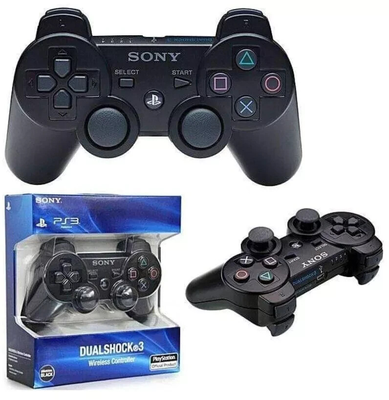 Manette de jeu pour PS3 sans fil 6 Axes Manette de console Playstation 3 noir.