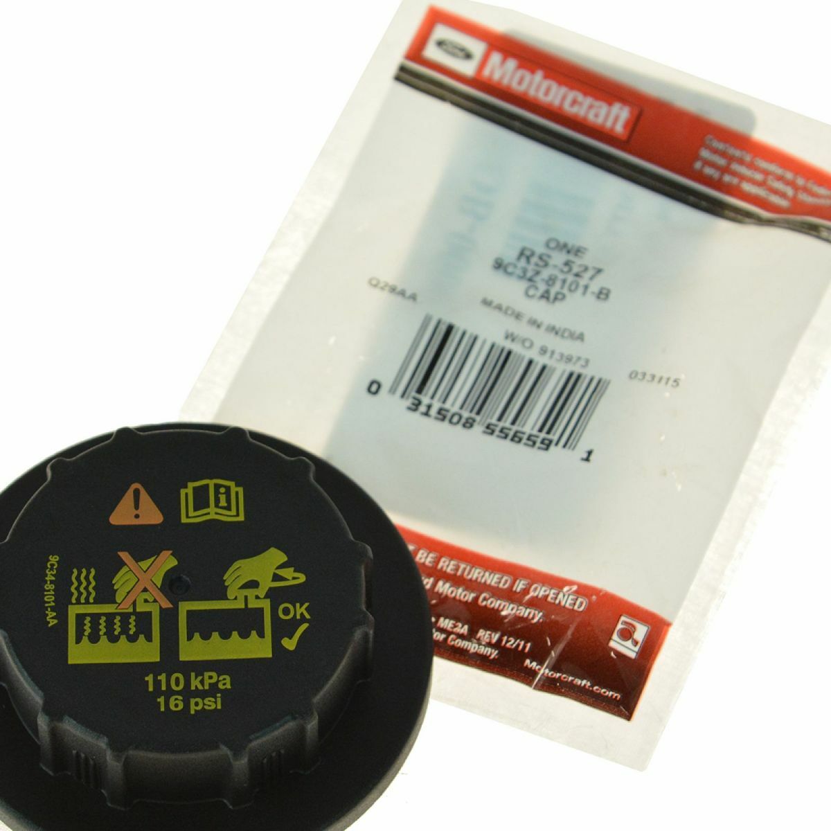 Motorcraft Pressurized Radiator Overflow Bottle Tank Cap for Ford ...