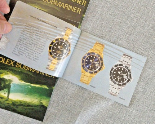 ROLEX SUBMARINER BOOKLETS/MANUALS - DATES 1990 TO 2008. DIVER ON COVER VERSION.