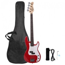 Glarry GP Electric Bass Guitar White