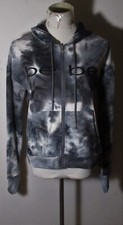 BEBE Sport Black Tie Dye Full Zip Hoodie Sweatshirt Size S/P NWT