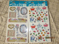 2 Vintage Frances Meyer Sticker Packs-Snowman/ Snow People  Sweet Home