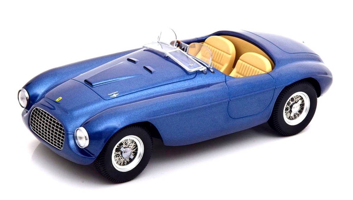 KK Scale 1:18 FERRARI 166 MM BARCHETTA BLUE METALLIC 1949 Diecast
