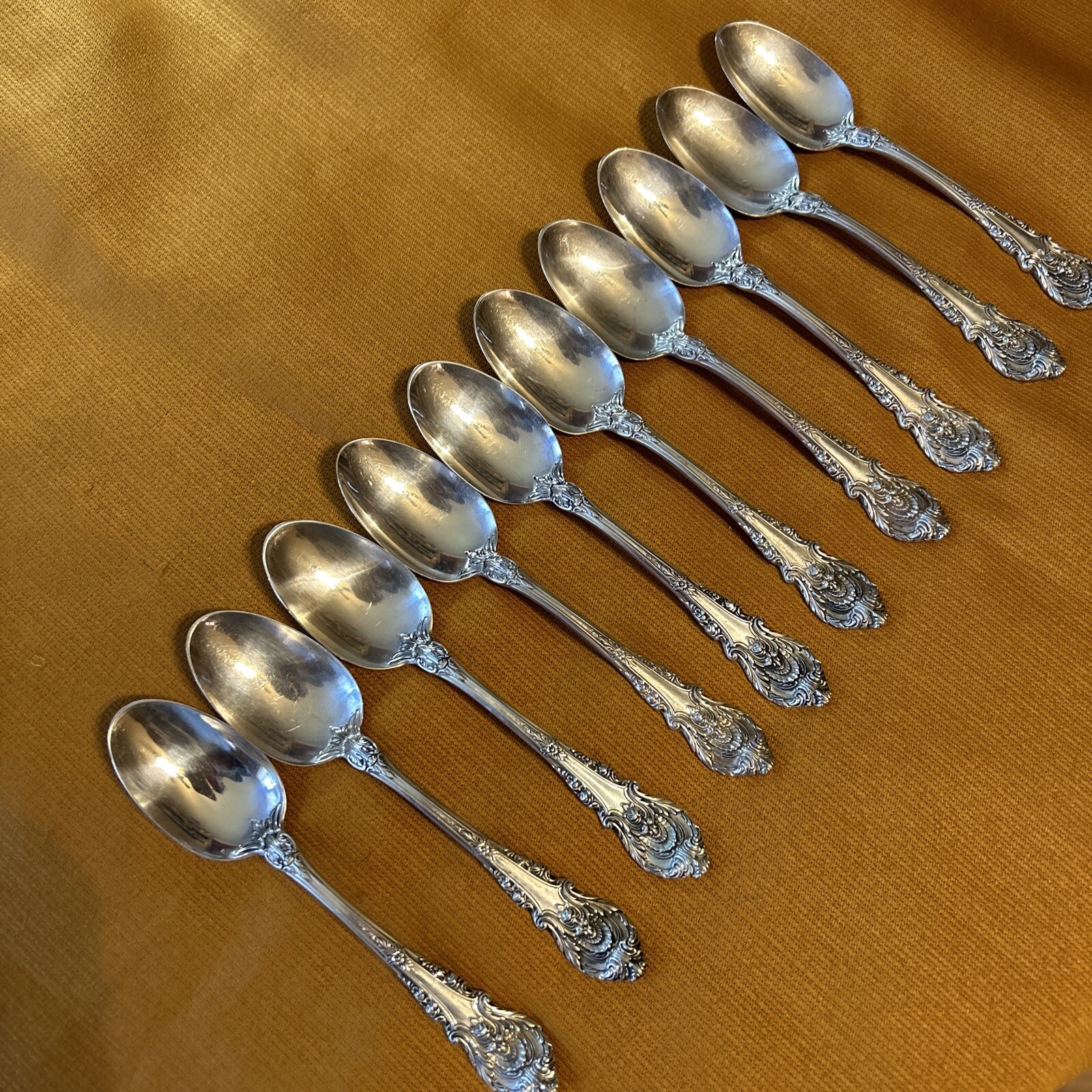 Wallace Sir Christopher Sterling Spoons Set Of 10 Flatware eBay