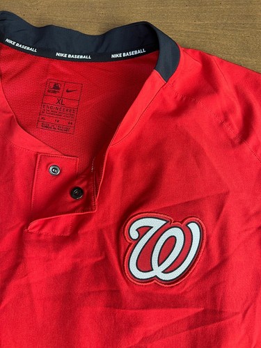 Nike MLB Washington Nationals Red Performance Dry Fit Men's Shirt Size XL - Picture 7 of 23