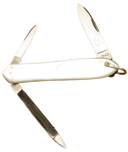 Antique DE BOER & BACH GERMANY Candle-End Lobster Penknife Pearl Nice Near Mint