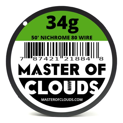 Nichrome 80 - 50 ft. 34 Gauge AWG Round Resistance Wire 0.16 mm 34g GA 50’ - Picture 2 of 3