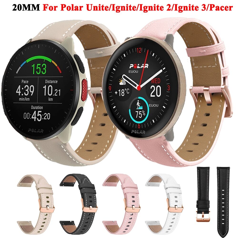 Silikon Leder Watch Armband For Polar Ignite Girls Pacer