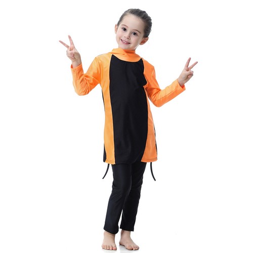 Muslim Kids Girls Modesty Swimwear Swimsuit Burkini Islamic Full Cover Beachwear - Picture 25 of 42