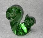 Vintage Fenton Squirrel Figurine Light Green 2 1/2” Tall MCM Retro Cottage Core