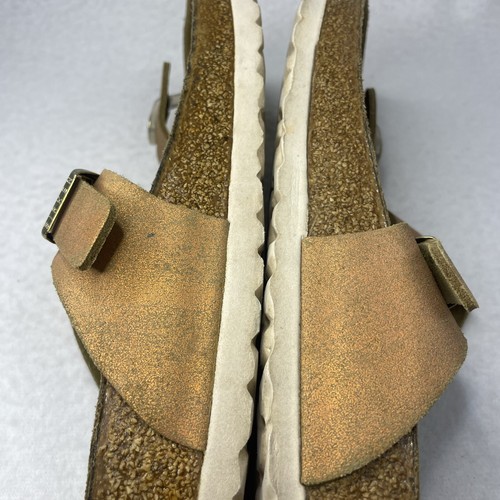 Birkenstock Gizeh 39 Suede Leather Washed Metallic Sea Copper - Picture 20 of 24
