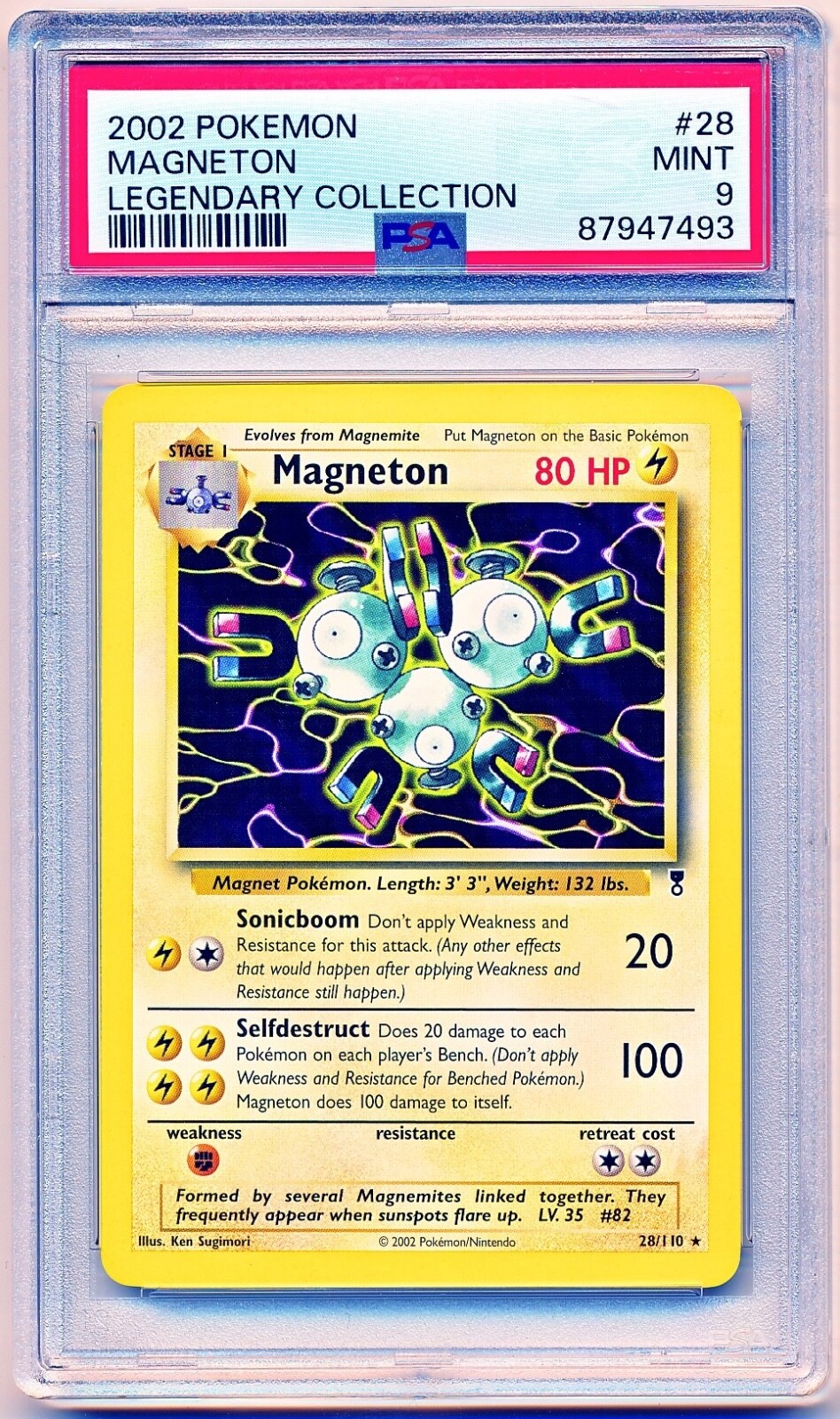 2002 Pokemon Legendary Collection Magneton #28 PSA 9 - POP 32