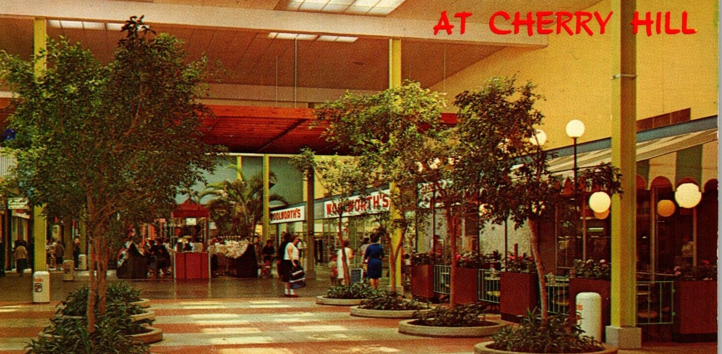 Vintage Cherry Hill Mall Woolworths Shopping NJ Postcard New Jersey