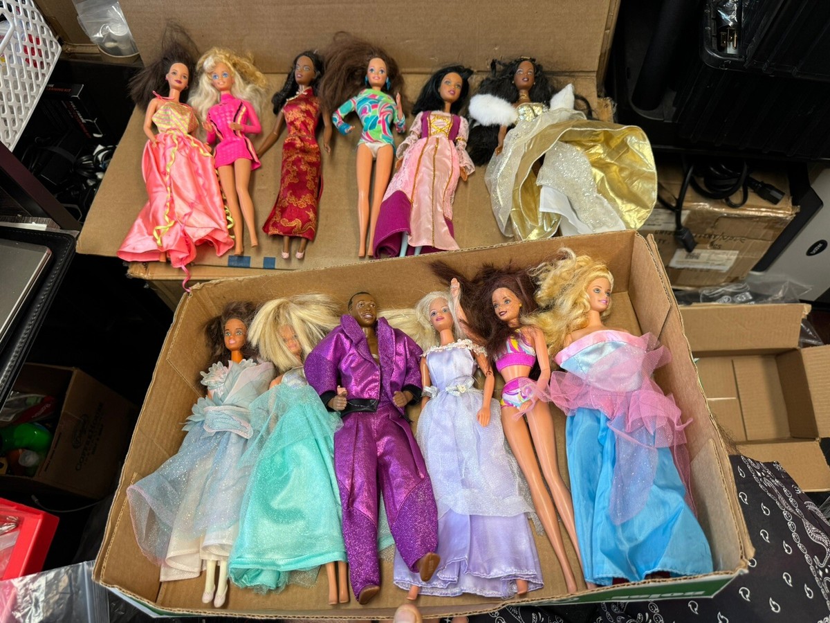 Lot of 12 Vintage Barbie Dolls (1960's-1990's) Clothing