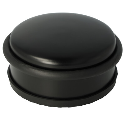 Westcott Türstopper aus Edelstahl rund Schwarz, 1,2kg Eigengewicht, rutschfest